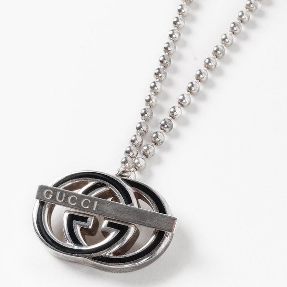 GG DONALD DUCK DOUBLE G STERLING SILVER NECKLACE